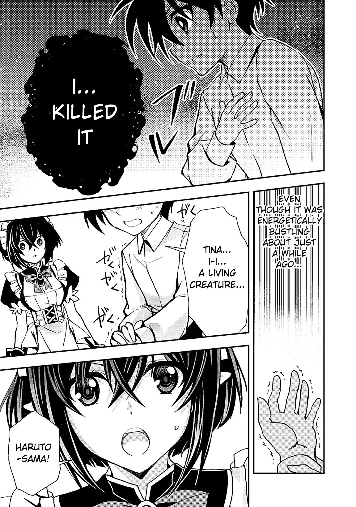 Level 1 no Saikyou kenja ~Noroi de sai kakyuu mahou shika tsukaenaikedo, kami no kanchigai de mugen no maryoku o te ni ire saikyou ni~ Chapter 3 page 5 - Chapter 3: My first kill was a small monster