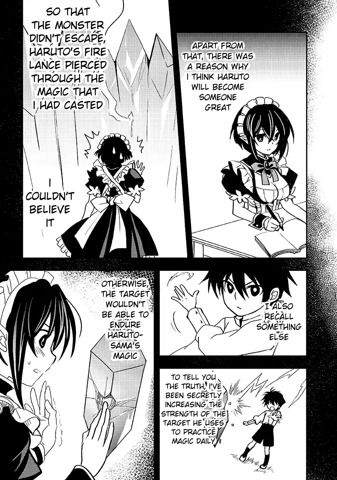 Level 1 no Saikyou kenja ~Noroi de sai kakyuu mahou shika tsukaenaikedo, kami no kanchigai de mugen no maryoku o te ni ire saikyou ni~ Chapter 3 page 9 - Chapter 3: My first kill was a small monster