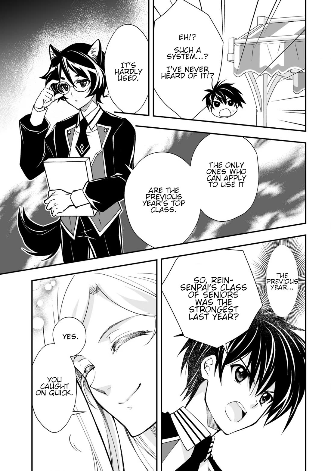 Level 1 no Saikyou kenja ~Noroi de sai kakyuu mahou shika tsukaenaikedo, kami no kanchigai de mugen no maryoku o te ni ire saikyou ni~ Chapter 30 page 19 - Chapter 30: The student council president stands in the way of my life in another world