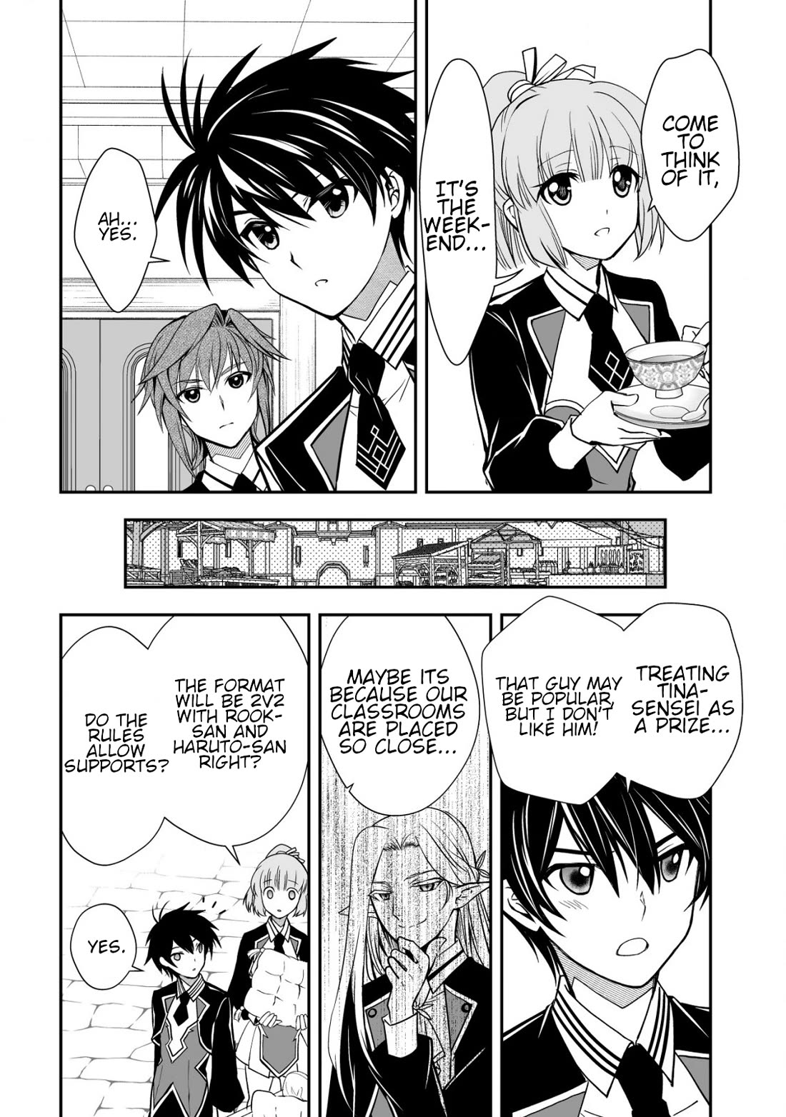 Level 1 no Saikyou kenja ~Noroi de sai kakyuu mahou shika tsukaenaikedo, kami no kanchigai de mugen no maryoku o te ni ire saikyou ni~ Chapter 31 page 4 - Chapter 31: I have classmates I can trust