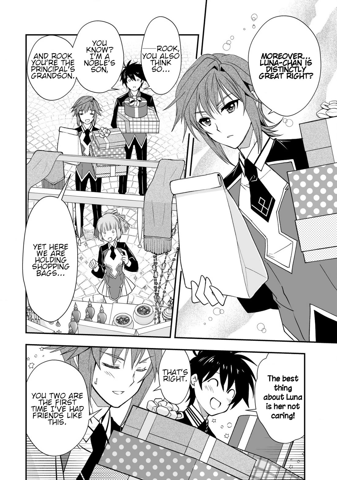 Level 1 no Saikyou kenja ~Noroi de sai kakyuu mahou shika tsukaenaikedo, kami no kanchigai de mugen no maryoku o te ni ire saikyou ni~ Chapter 31 page 6 - Chapter 31: I have classmates I can trust