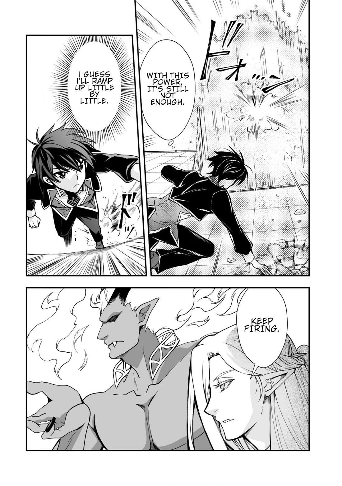 Level 1 no Saikyou kenja ~Noroi de sai kakyuu mahou shika tsukaenaikedo, kami no kanchigai de mugen no maryoku o te ni ire saikyou ni~ Chapter 32 page 22 - Chapter 32: A serious battle starts between us