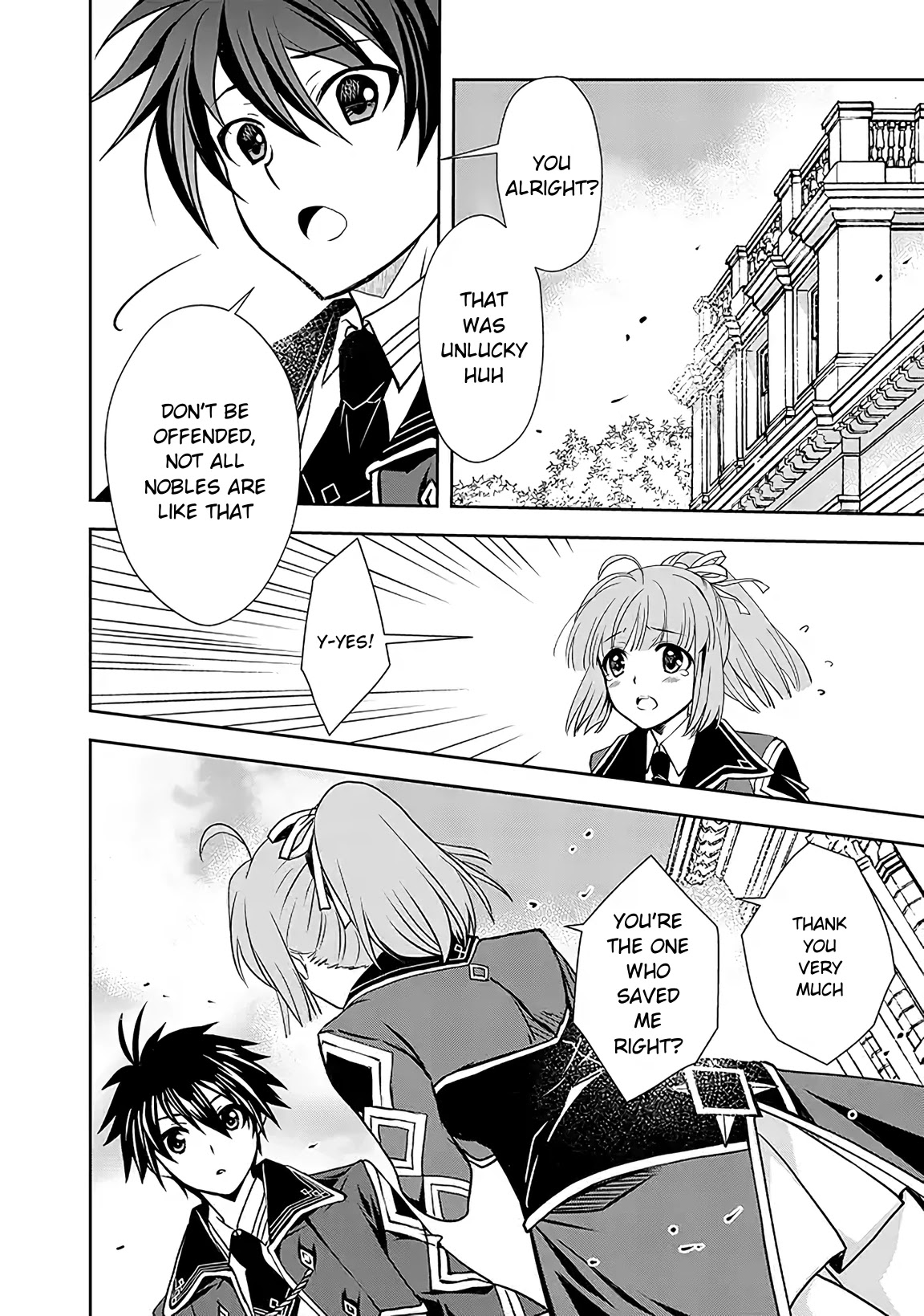 Level 1 no Saikyou kenja ~Noroi de sai kakyuu mahou shika tsukaenaikedo, kami no kanchigai de mugen no maryoku o te ni ire saikyou ni~ Chapter 4 page 2 - Chapter 4: The girl that I saved became a friend