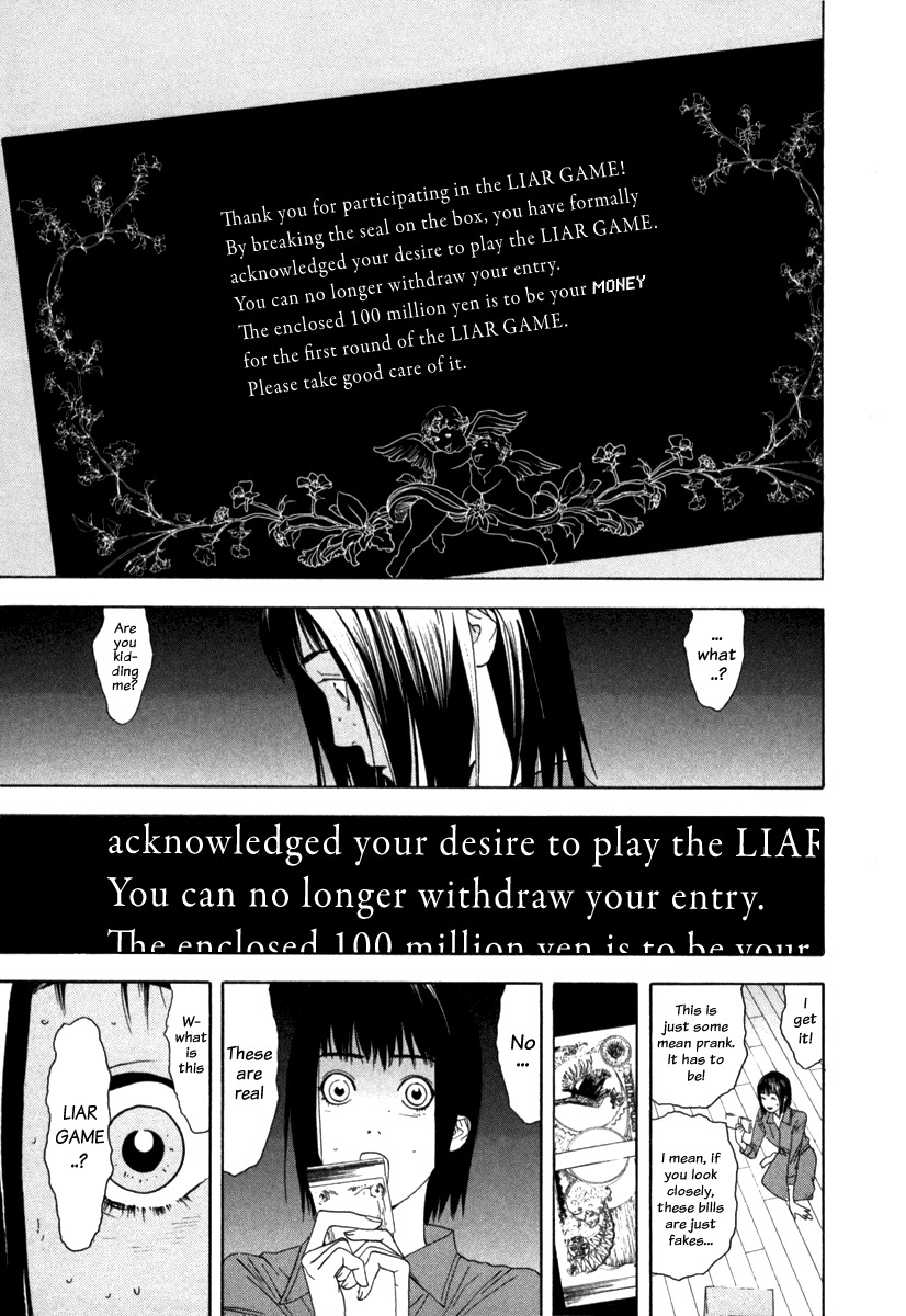 Liar Game Chapter 1 page 9 - Chapter 1: The Legendary Swindler