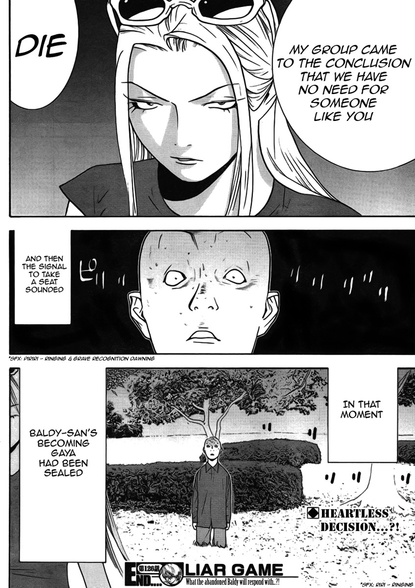 Liar Game Chapter 126 page 18 - Chapter 126: Heartless