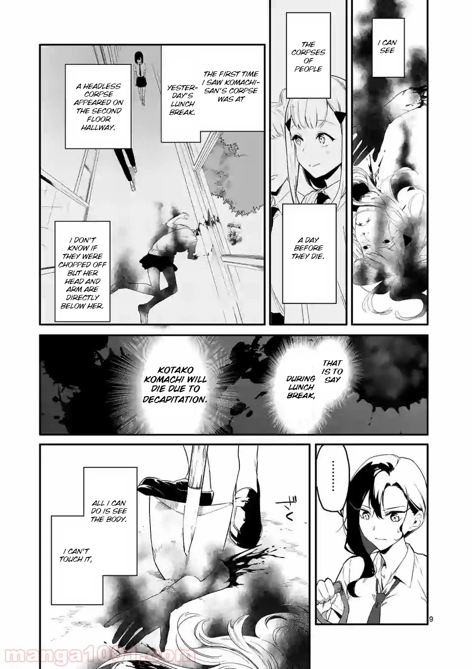 Liar Satsuki Can See Death Chapter 1 page 9 - Chapter 1: Decapitation