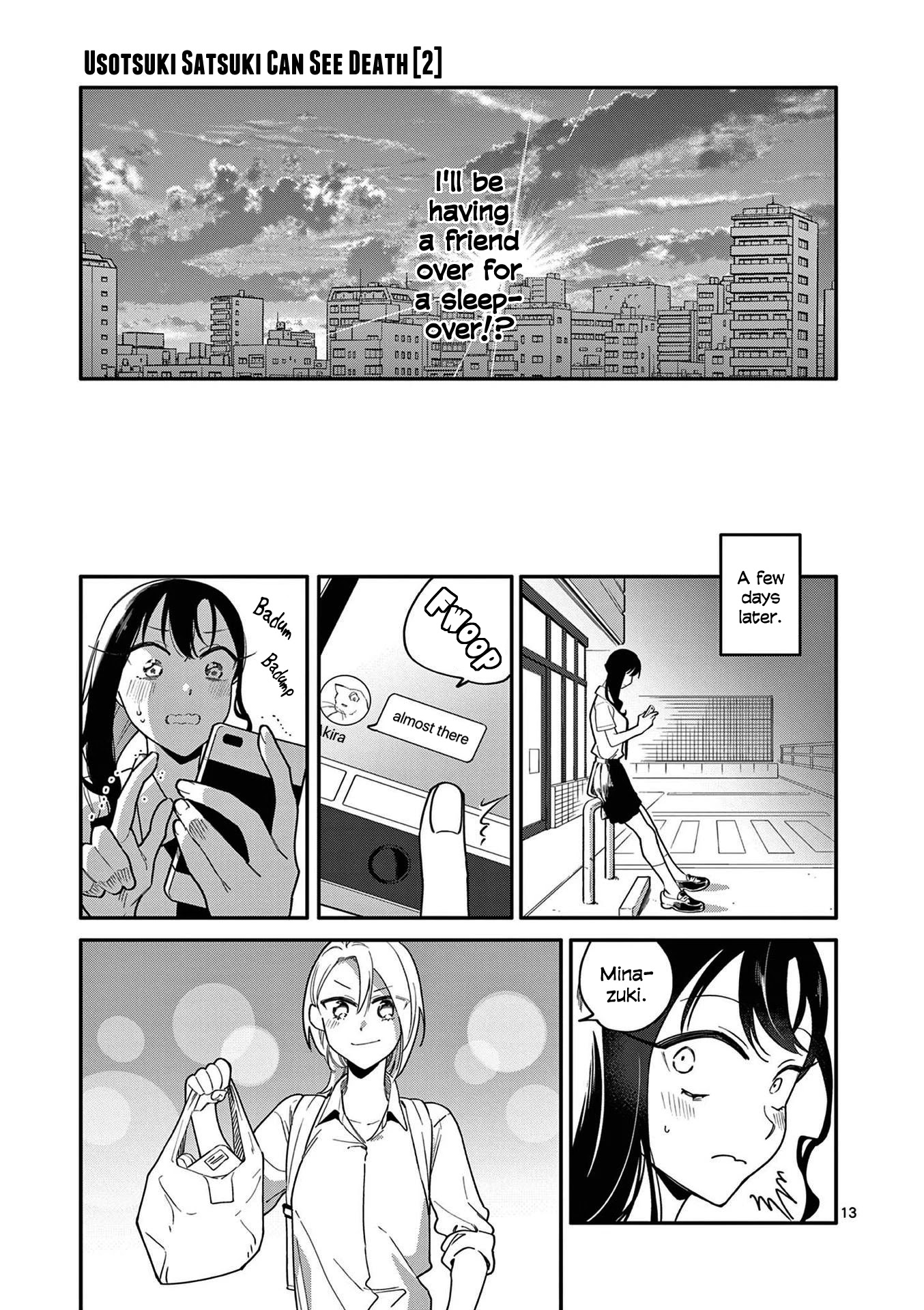 Liar Satsuki Can See Death Chapter 15 page 13 - Chapter 15: Friends (1)