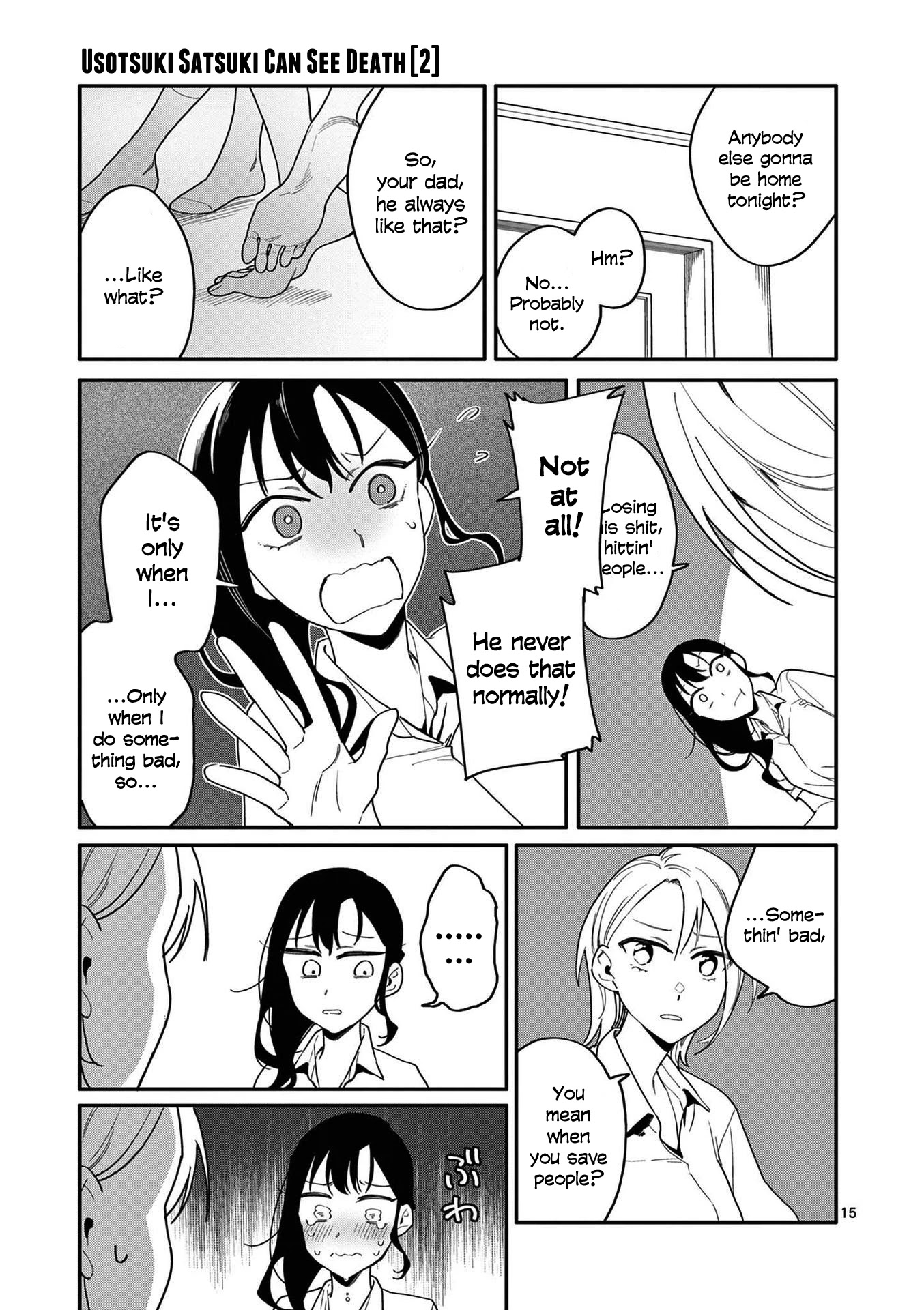 Liar Satsuki Can See Death Chapter 15 page 15 - Chapter 15: Friends (1)