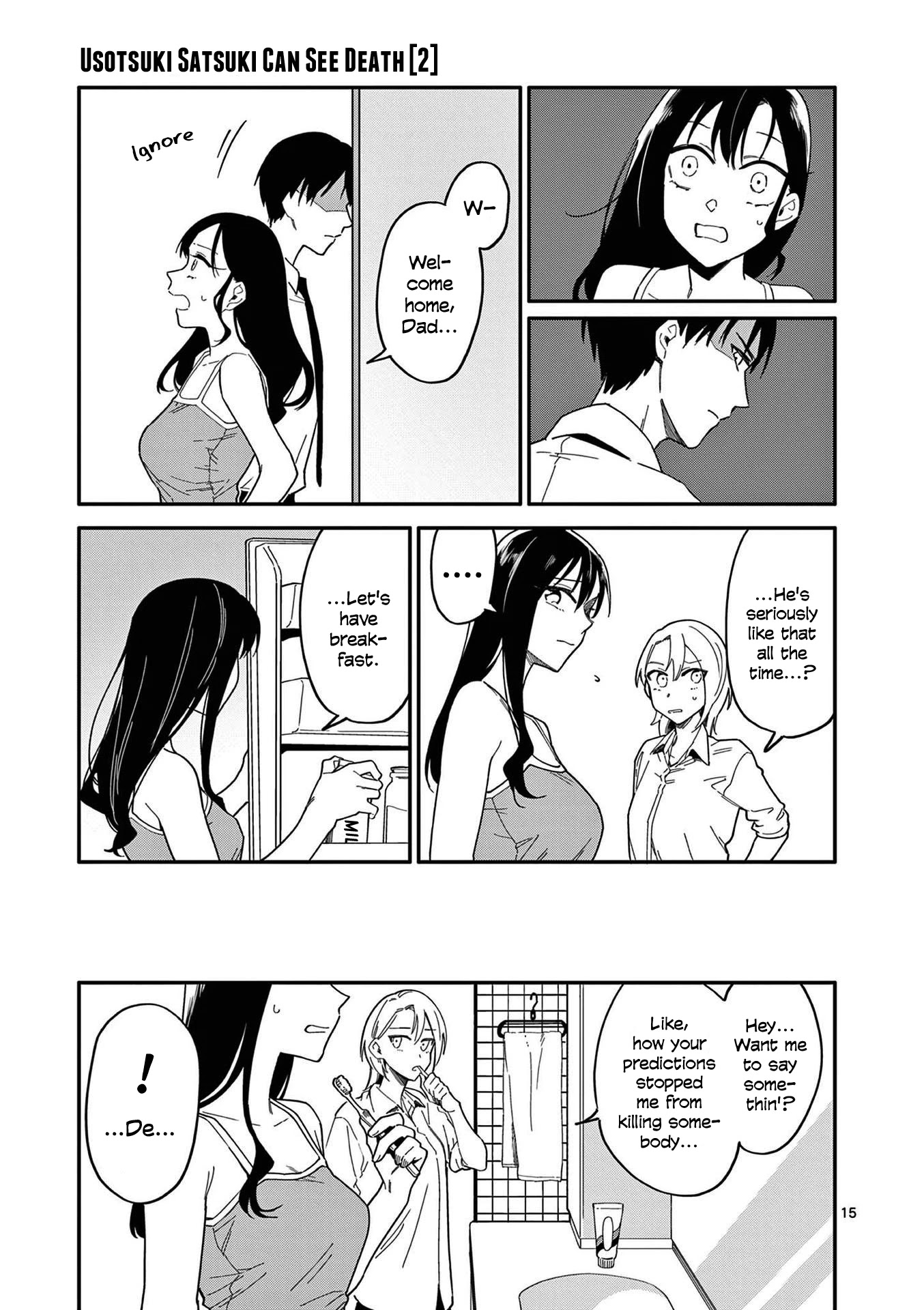 Liar Satsuki Can See Death Chapter 16 page 15 - Chapter 16: Friends (2)