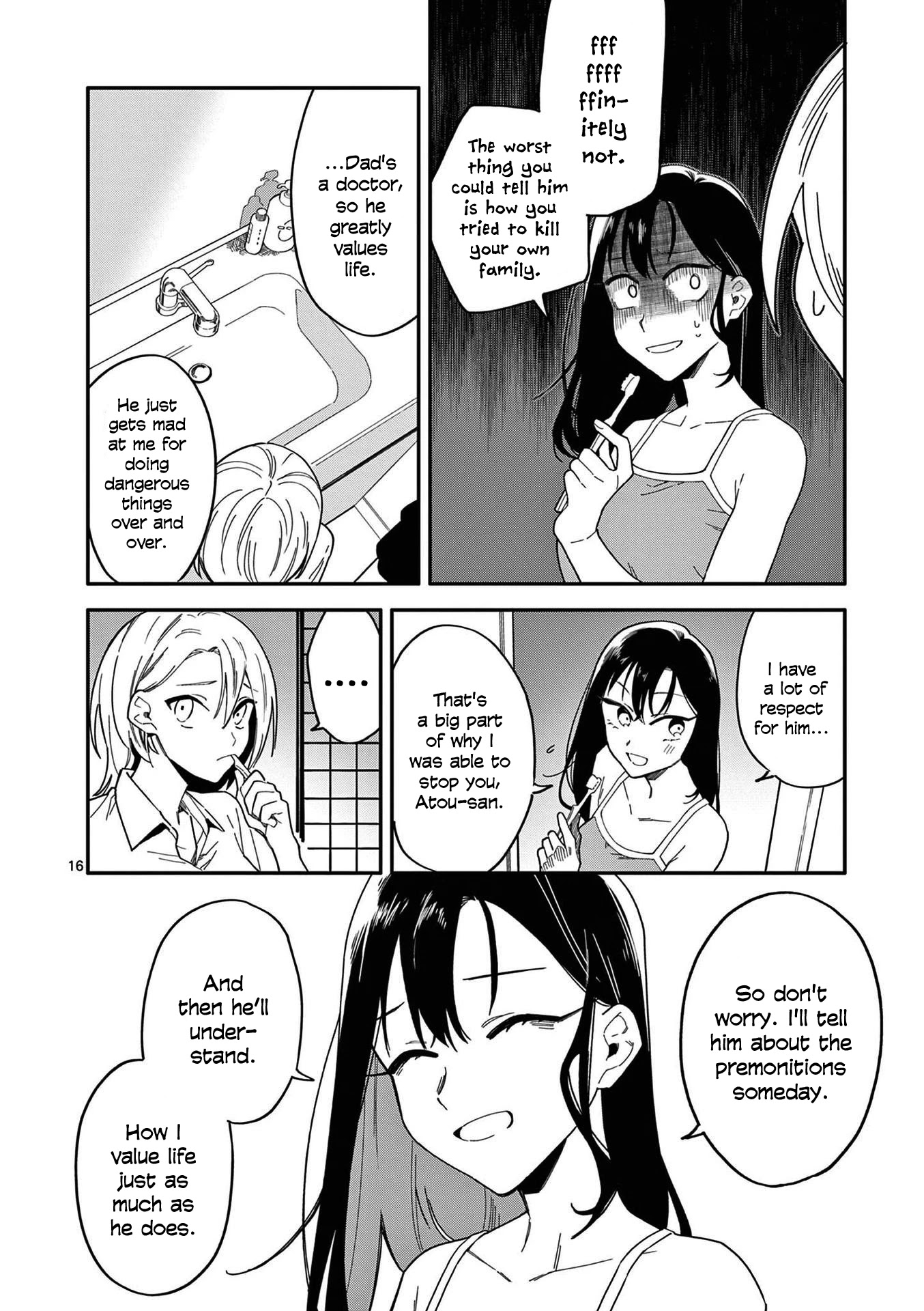 Liar Satsuki Can See Death Chapter 16 page 16 - Chapter 16: Friends (2)