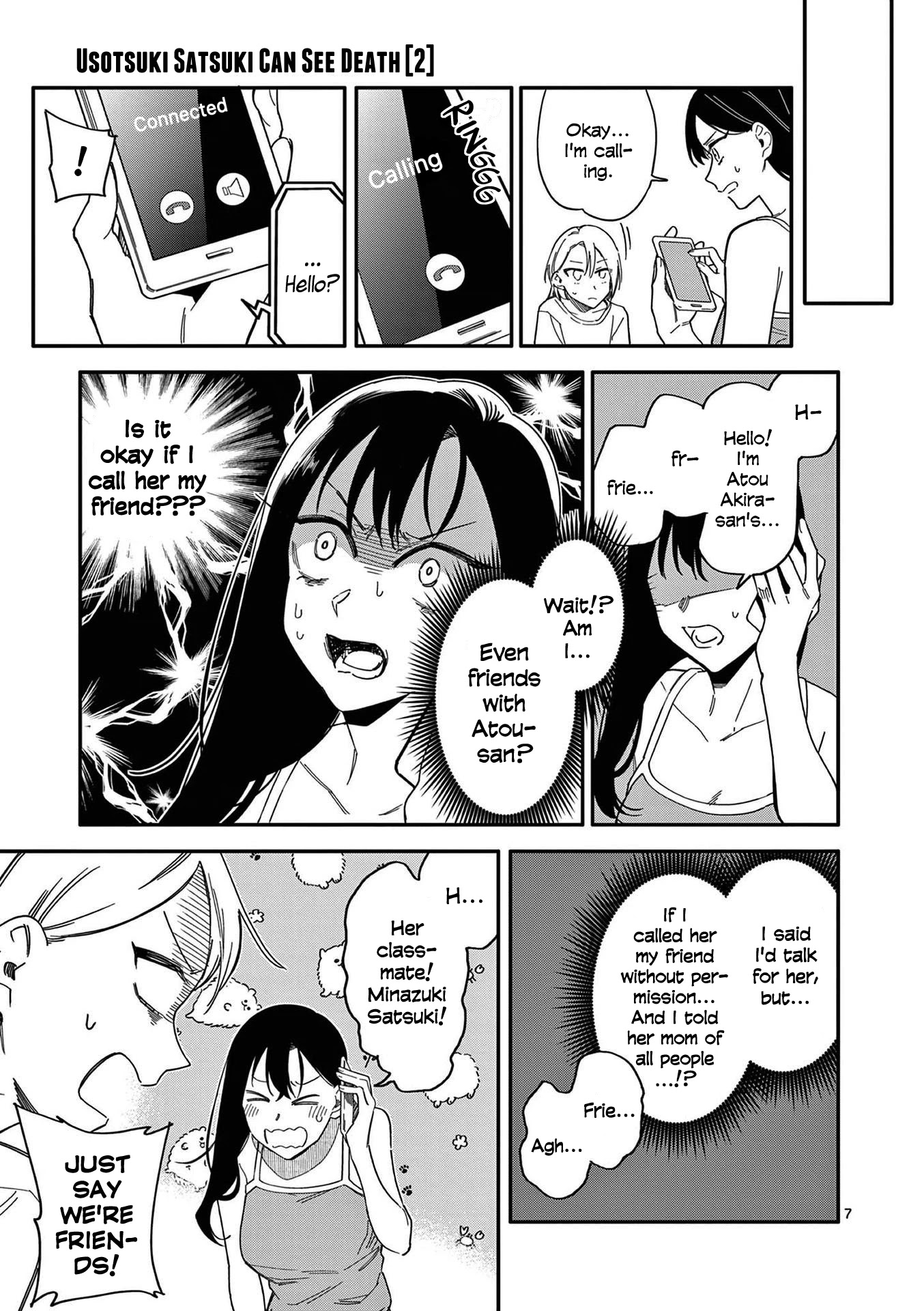 Liar Satsuki Can See Death Chapter 16 page 7 - Chapter 16: Friends (2)
