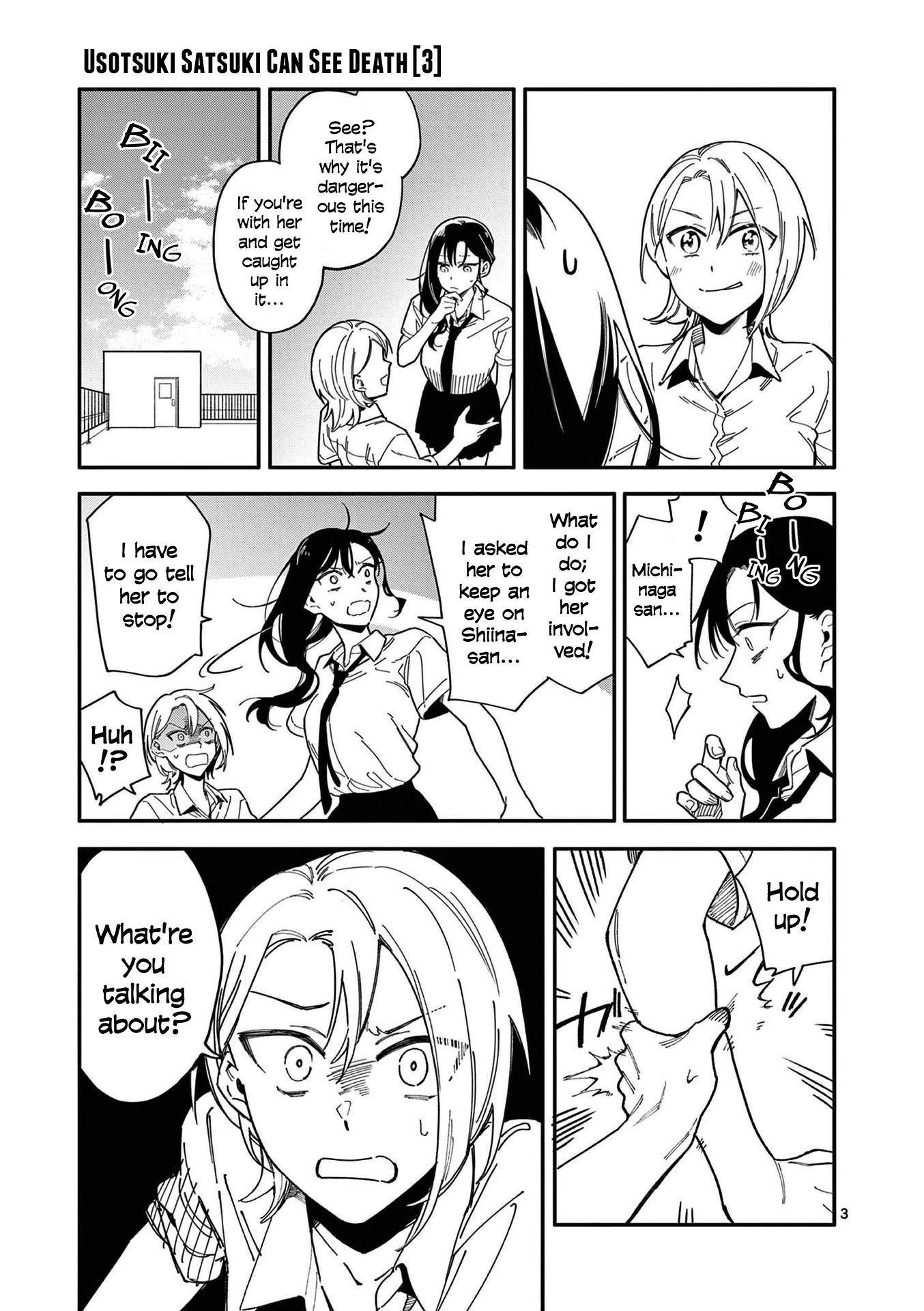 Liar Satsuki Can See Death Chapter 20 page 3 - Chapter 20: Rift (4)