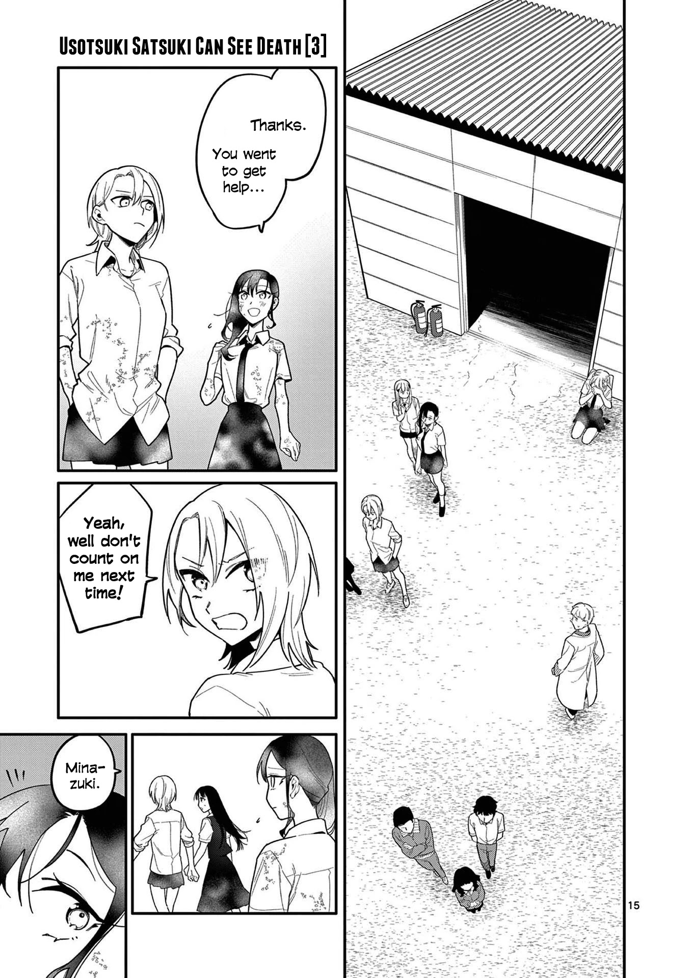 Liar Satsuki Can See Death Chapter 21 page 15 - Chapter 21: Rift (5)