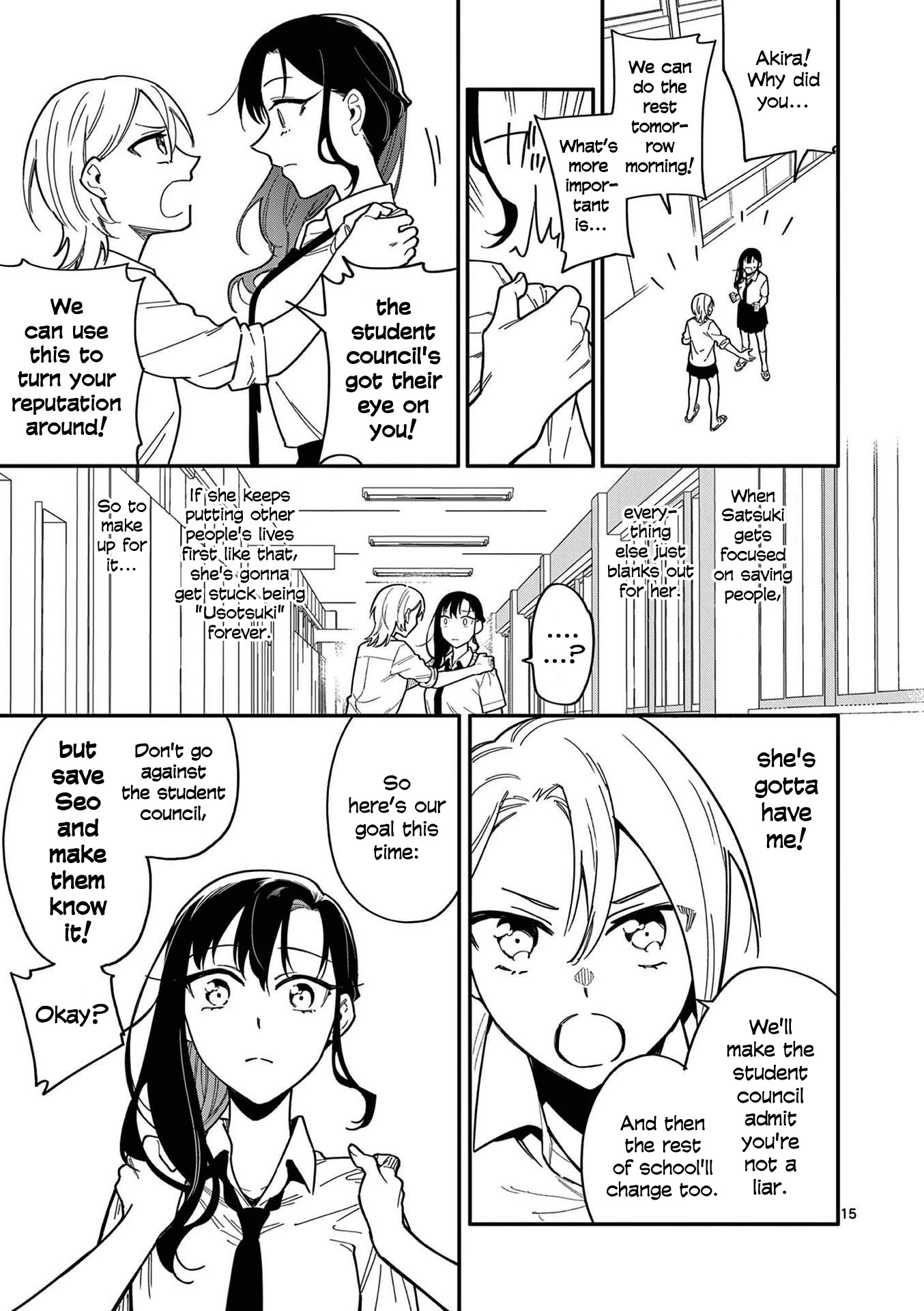 Liar Satsuki Can See Death Chapter 26 page 15 - Chapter 26: Sharp Turn