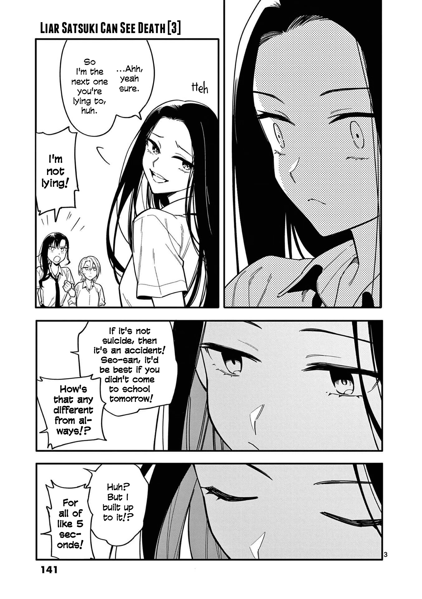 Liar Satsuki Can See Death Chapter 26 page 3 - Chapter 26: Sharp Turn