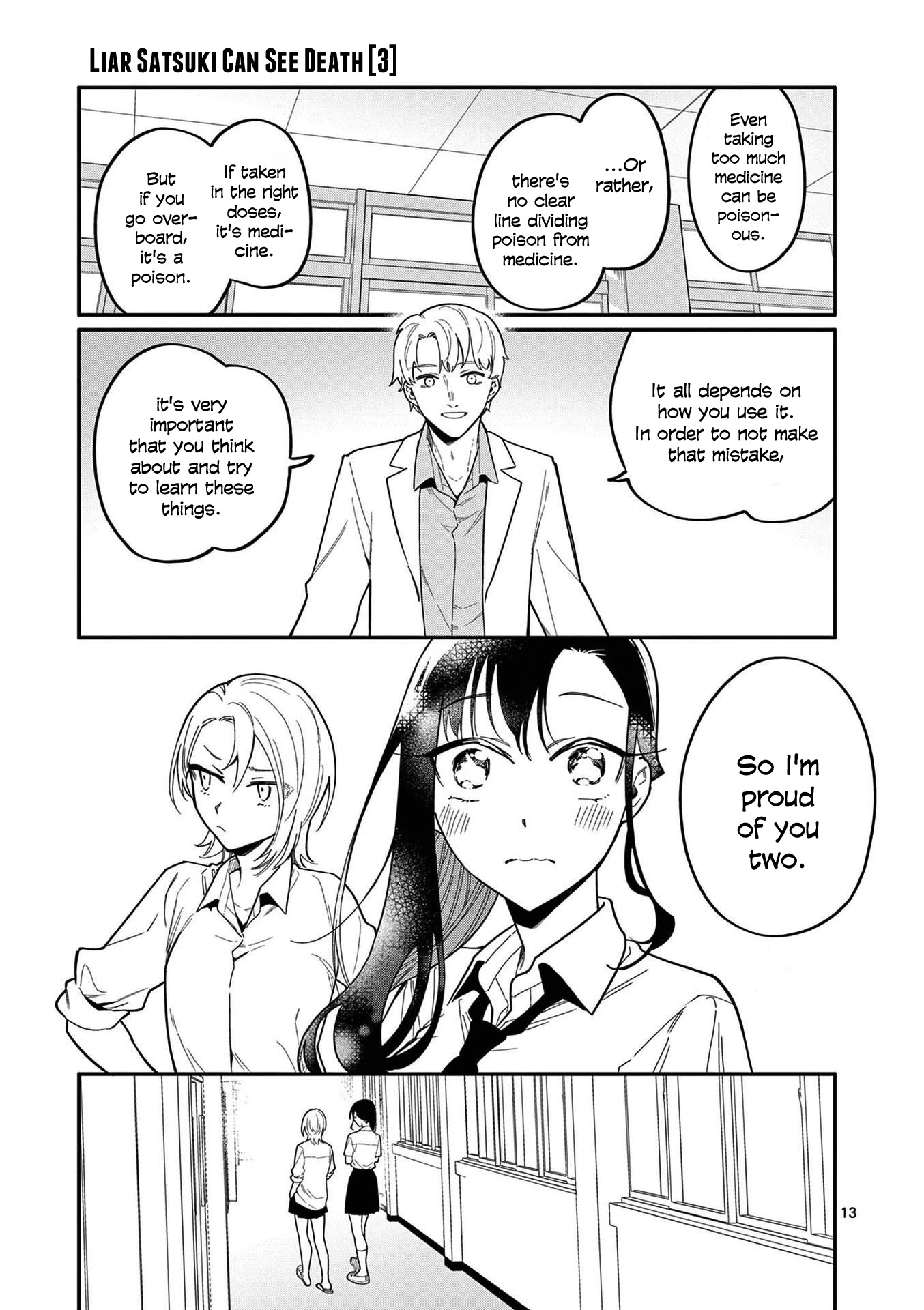 Liar Satsuki Can See Death Chapter 27 page 13 - Chapter 27: Surveillance