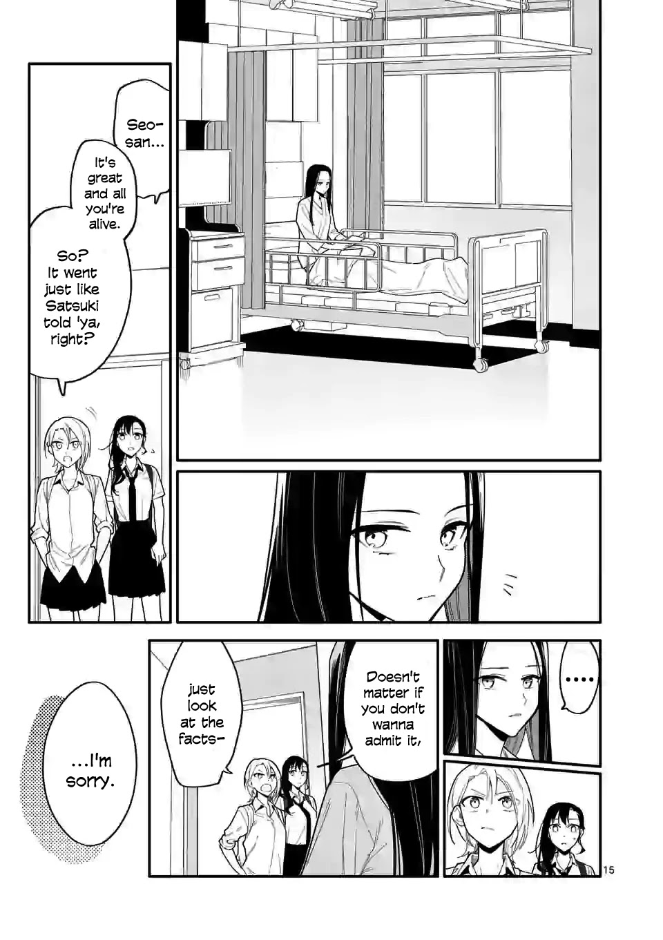 Liar Satsuki Can See Death Chapter 30 page 15 - Chapter 30: Frenemies