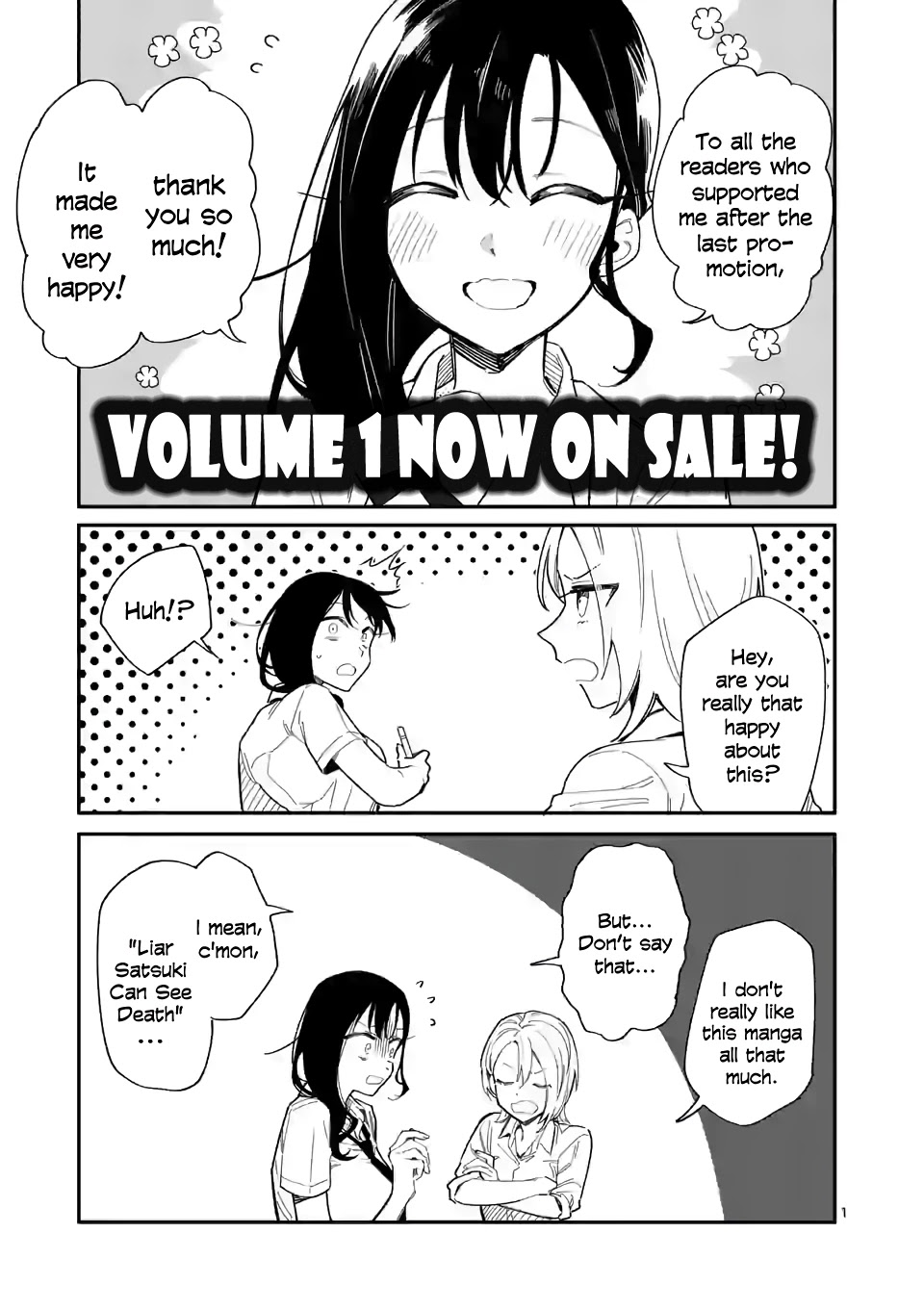 Liar Satsuki Can See Death Chapter 35.5 page 5 - Chapter 35.5: MangaONE Extras
