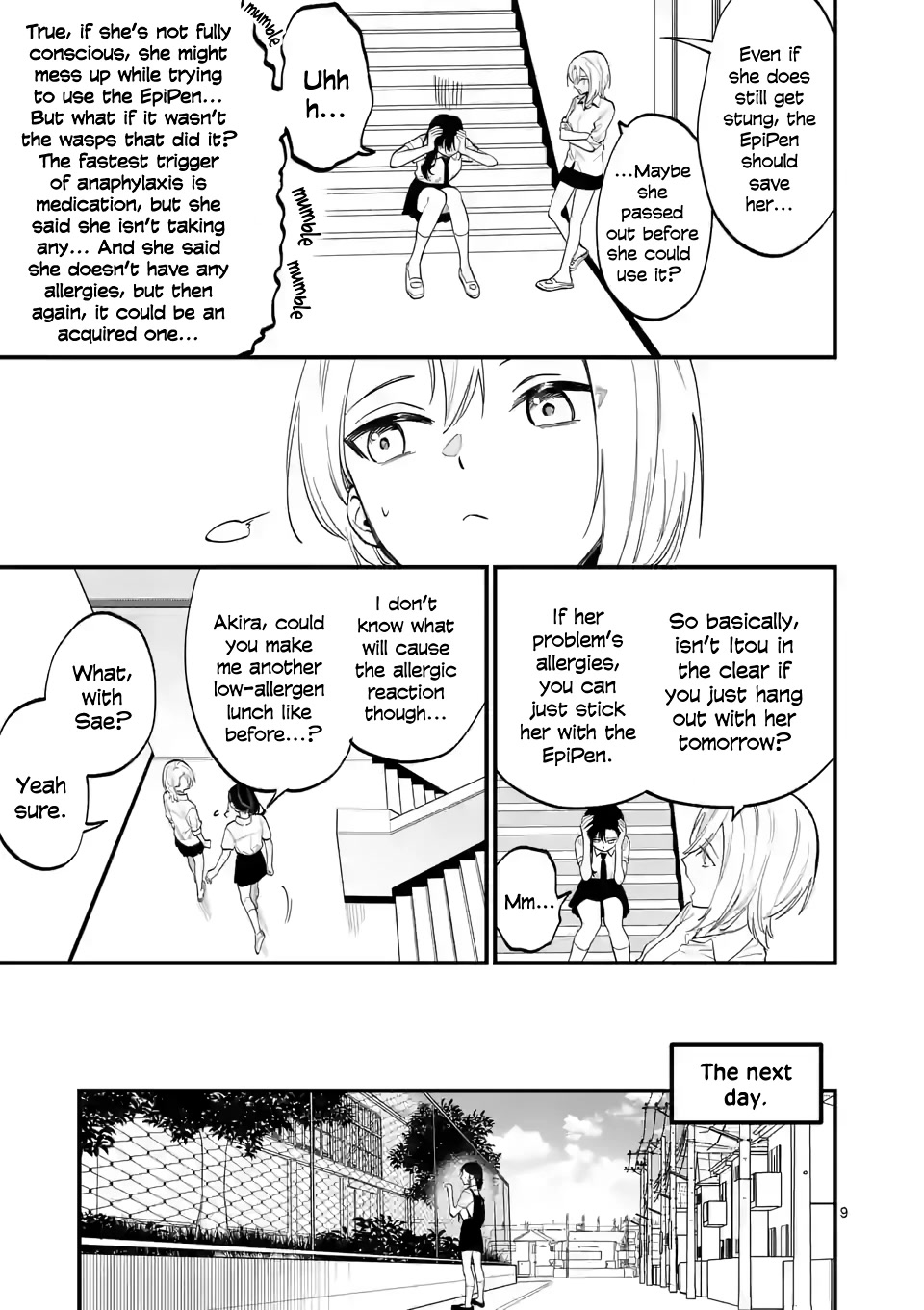 Liar Satsuki Can See Death Chapter 60 page 9 - Chapter 60: Tearaway