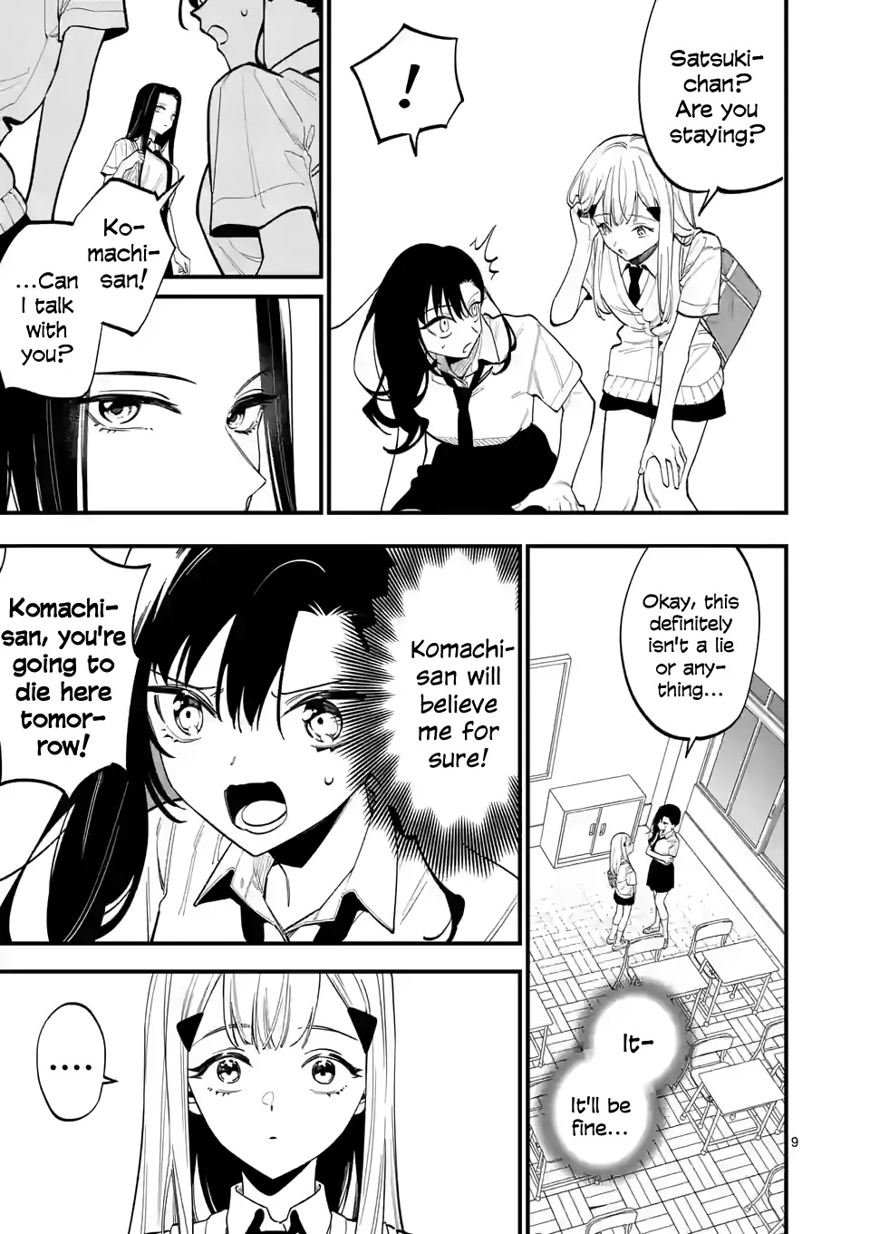 Liar Satsuki Can See Death Chapter 62 page 9 - Chapter 62: Lacking (1)