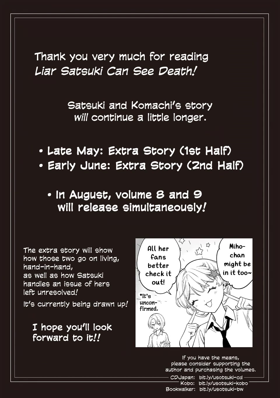 Liar Satsuki Can See Death Chapter 83 page 24 - Chapter 83: Future [END]