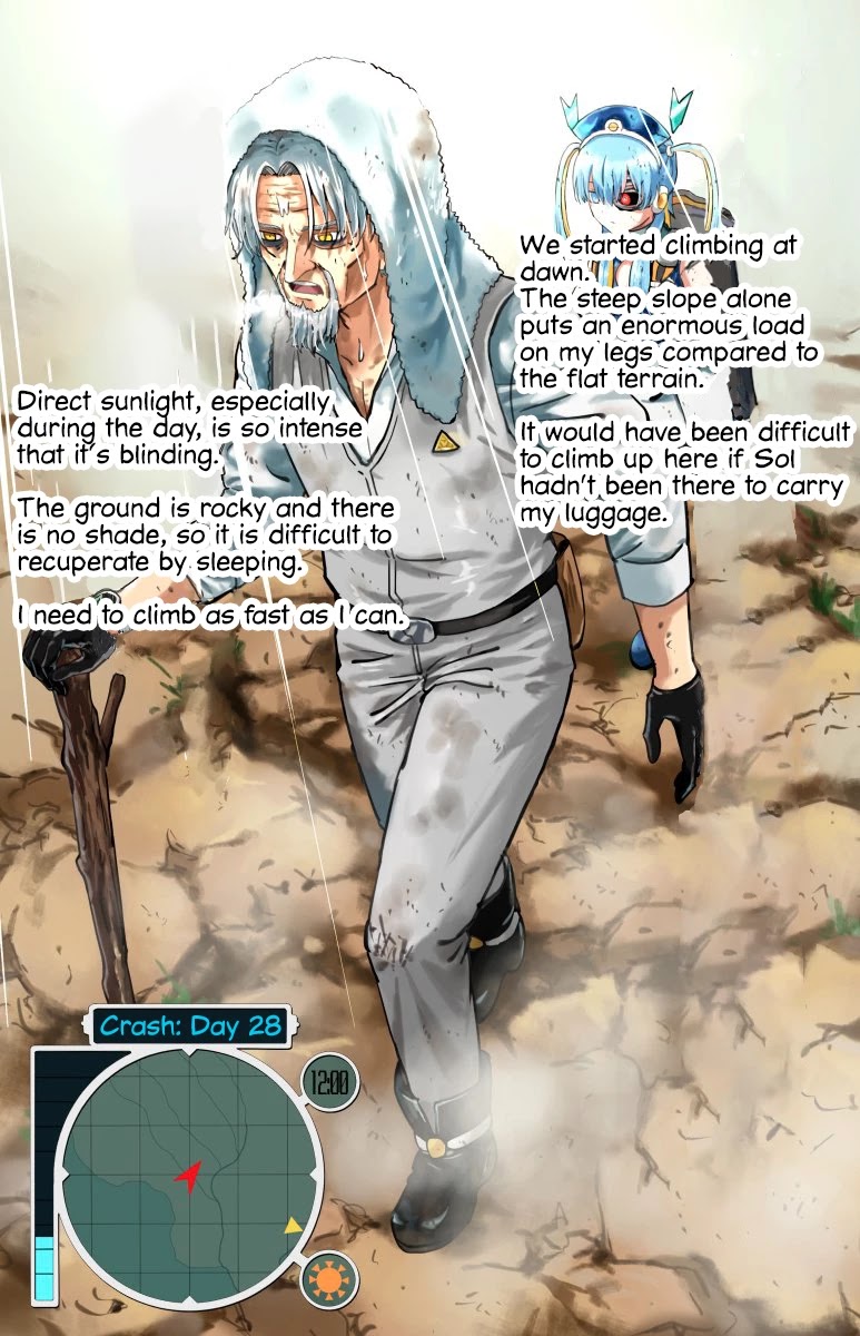 Life on an Uninhabited Planet with an Android Chapter 28 page 1 - Chapter 28: Crash - Day 28