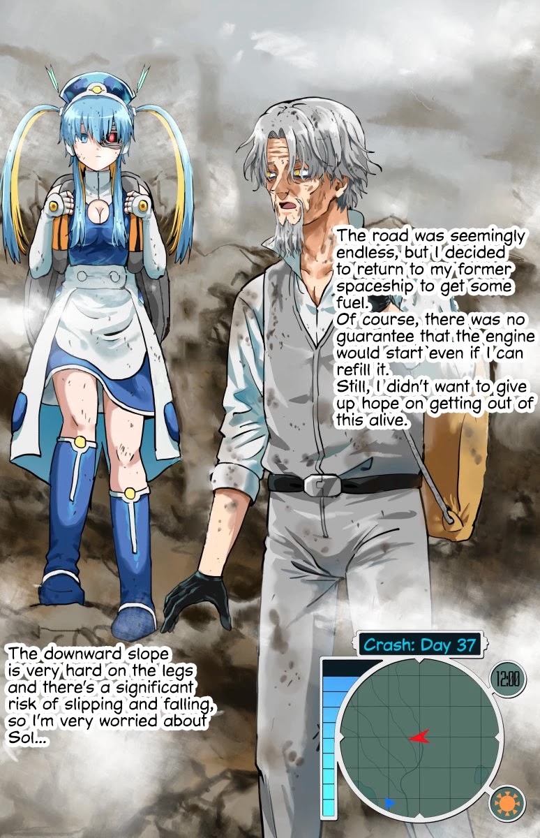 Life on an Uninhabited Planet with an Android Chapter 37 page 1 - Chapter 37: Crash - Day 37
