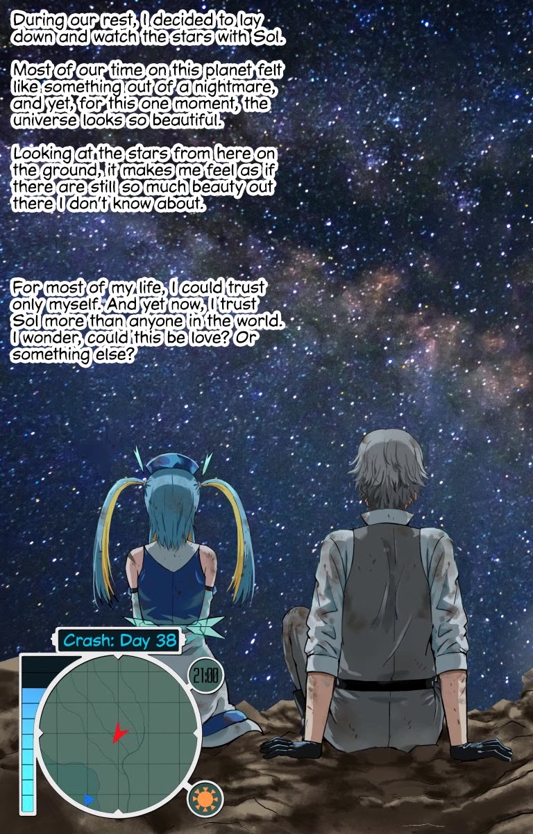 Life on an Uninhabited Planet with an Android Chapter 38 page 1 - Chapter 38: Crash - Day 38