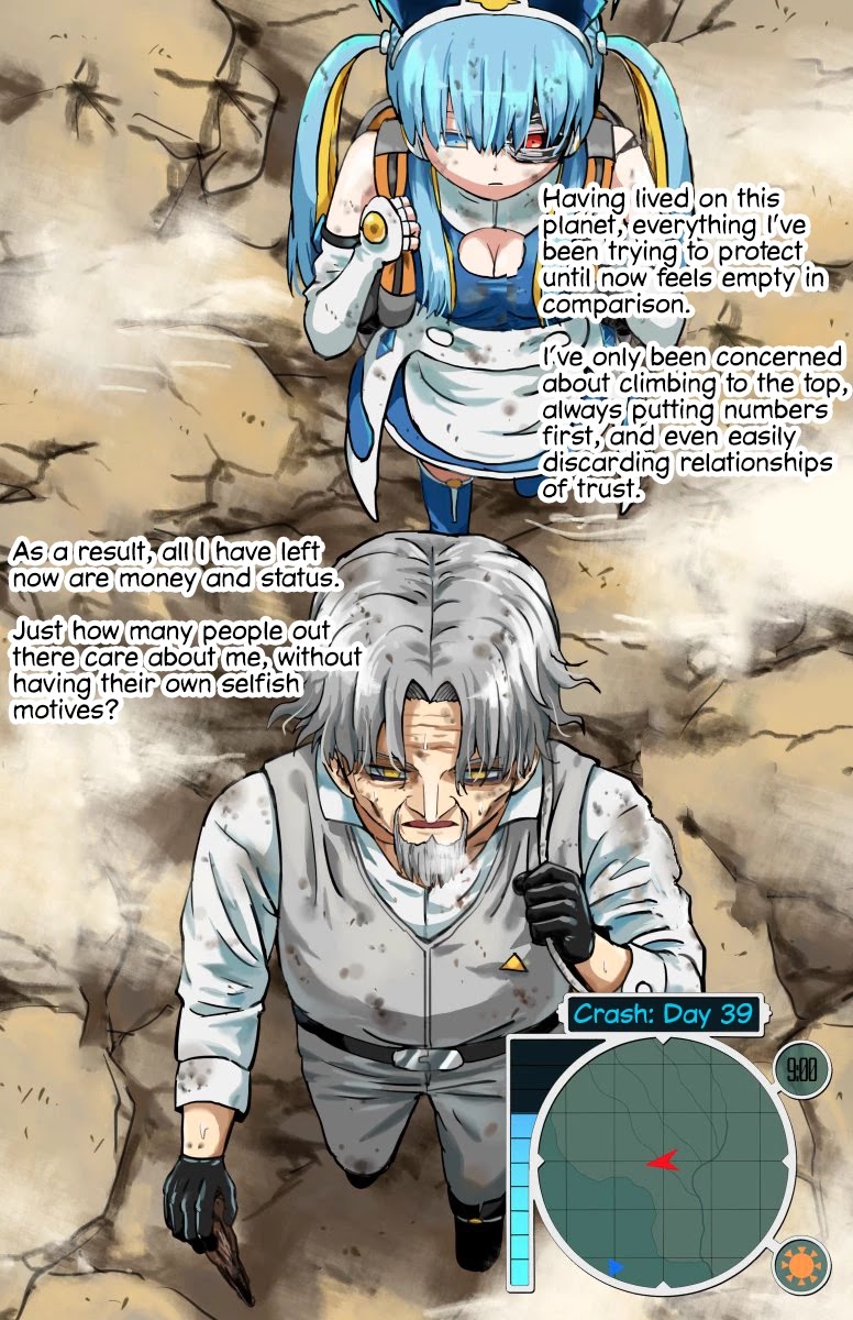 Life on an Uninhabited Planet with an Android Chapter 39 page 1 - Chapter 39: Crash - Day 39