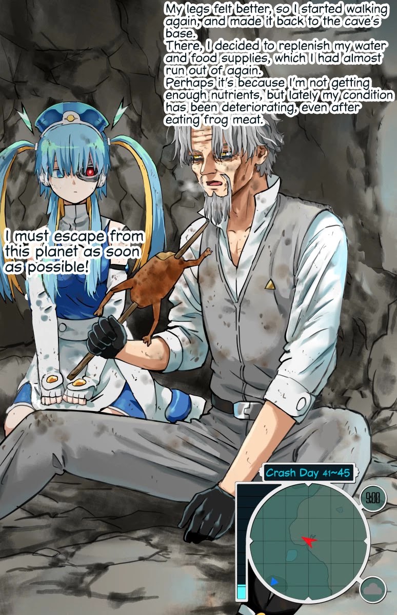 Life on an Uninhabited Planet with an Android Chapter 41 page 1 - Chapter 41: Crash - Day 41~45
