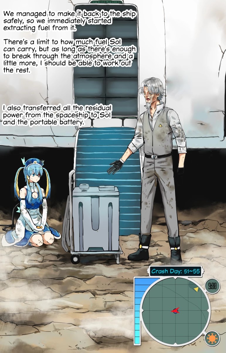 Life on an Uninhabited Planet with an Android Chapter 43 page 1 - Chapter 43: Crash - Day 51-55