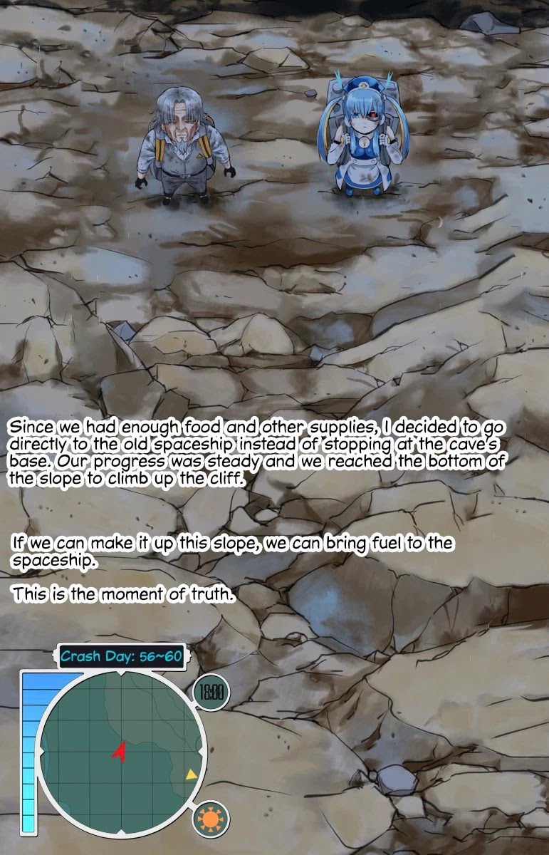 Life on an Uninhabited Planet with an Android Chapter 44 page 1 - Chapter 44: Crash - Day 56~60