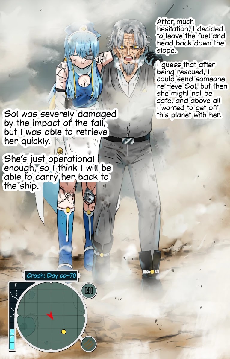 Life on an Uninhabited Planet with an Android Chapter 46 page 1 - Chapter 46: Crash - Day 66~70