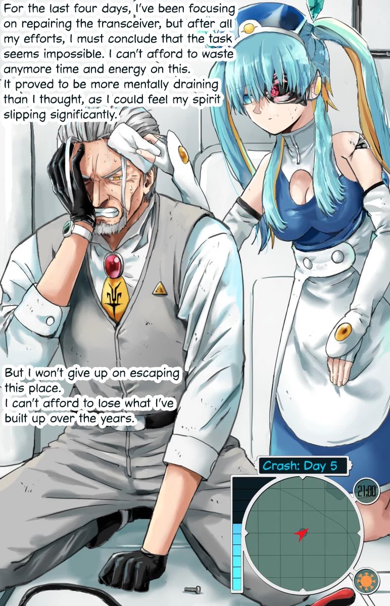 Life on an Uninhabited Planet with an Android Chapter 5 page 1 - Chapter 5: Crash - Day 5