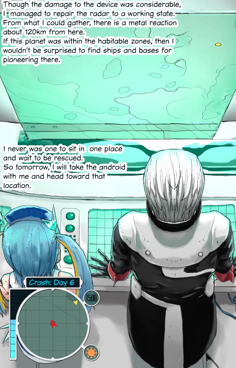 Life on an Uninhabited Planet with an Android Chapter 6 page 1 - Chapter 6: Crash - Day 6