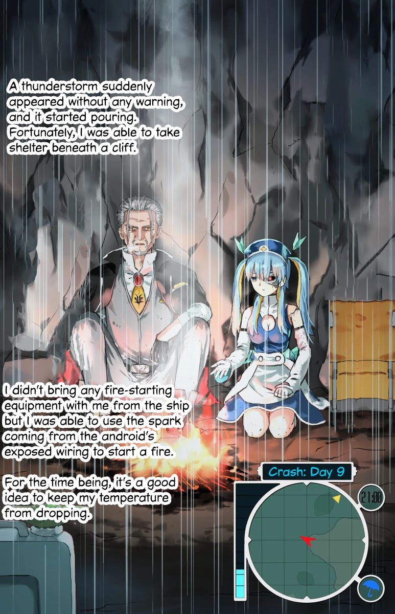 Life on an Uninhabited Planet with an Android Chapter 9 page 1 - Chapter 9: Crash - Day 9