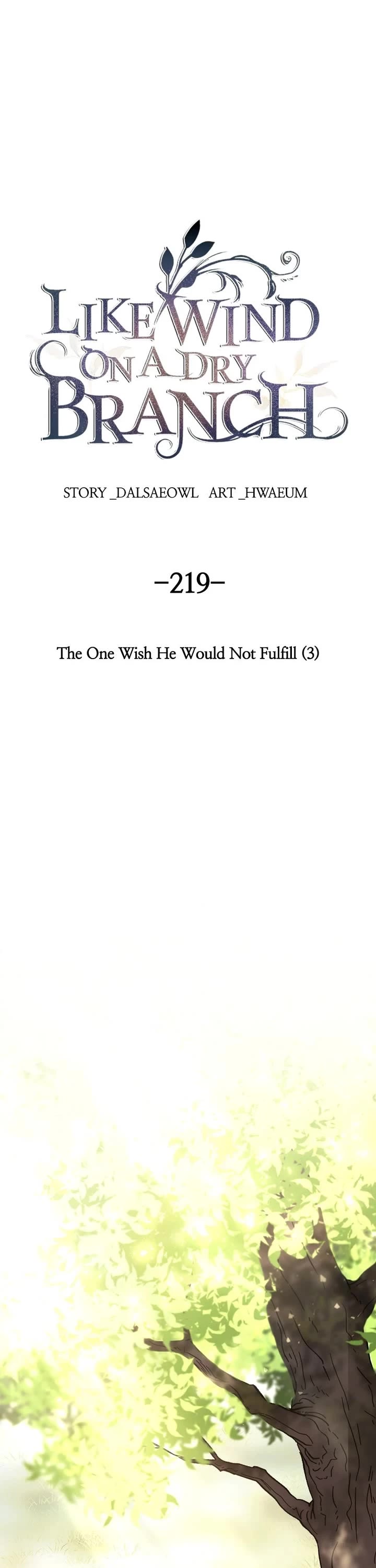 Like Wind on a Dry Branch Chapter 221 page 1 - Chapter 221: Ep. 219 - The One Wish He Would Not Fulfill (3)