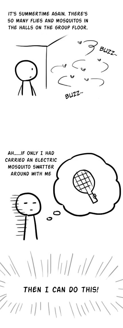 Lil' Green & Lil' Blue Chapter 10 page 3 - Chapter 10: Electric Mosquito Swatter