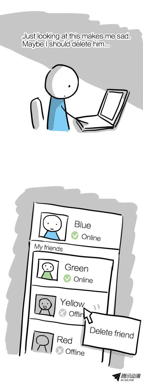 Lil' Green & Lil' Blue Chapter 13 page 12 - Chapter 13: This World that I "Liked"