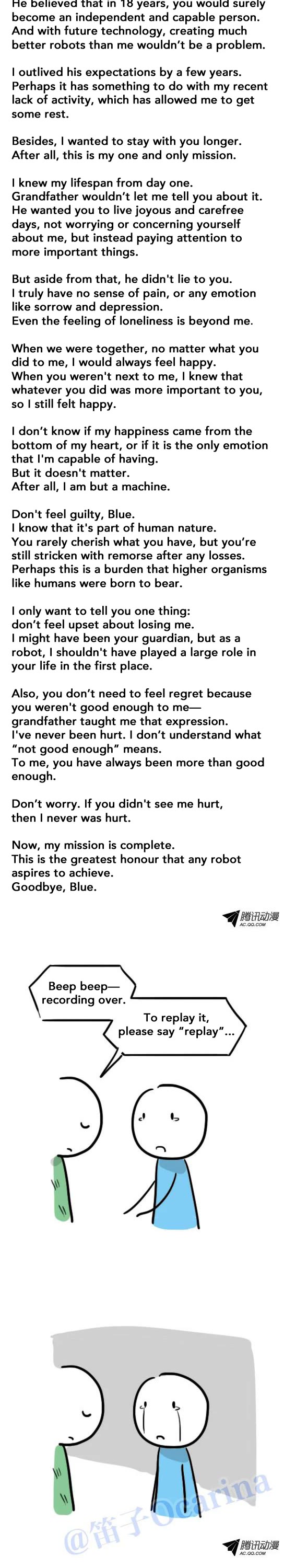 Lil' Green & Lil' Blue Chapter 41 page 13 - Chapter 41: The Robot Who Couldn't Get Hurt