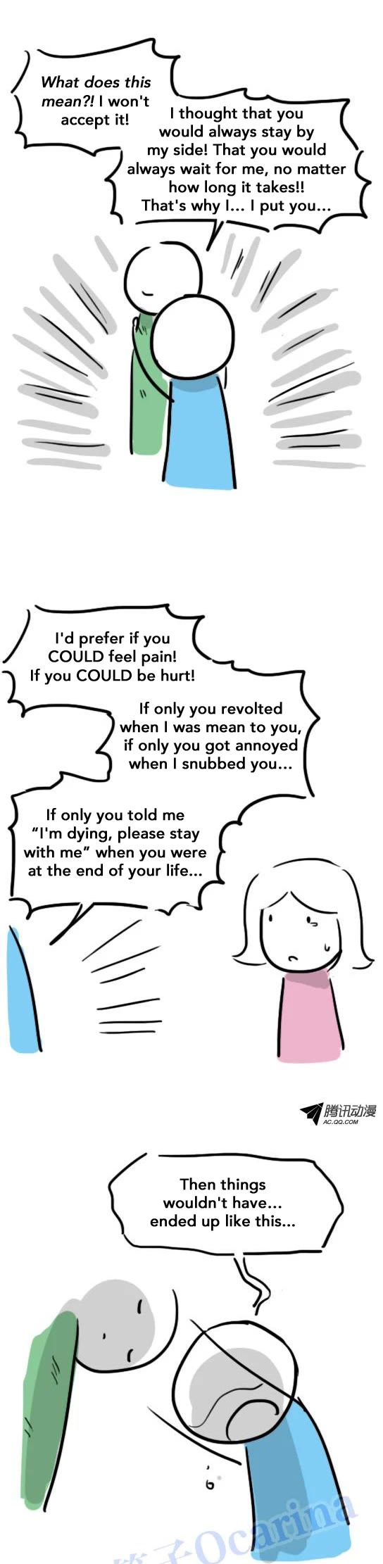 Lil' Green & Lil' Blue Chapter 41 page 14 - Chapter 41: The Robot Who Couldn't Get Hurt