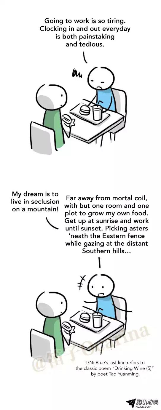 Lil' Green & Lil' Blue Chapter 49 page 1 - Chapter 49: Living in Seclusion