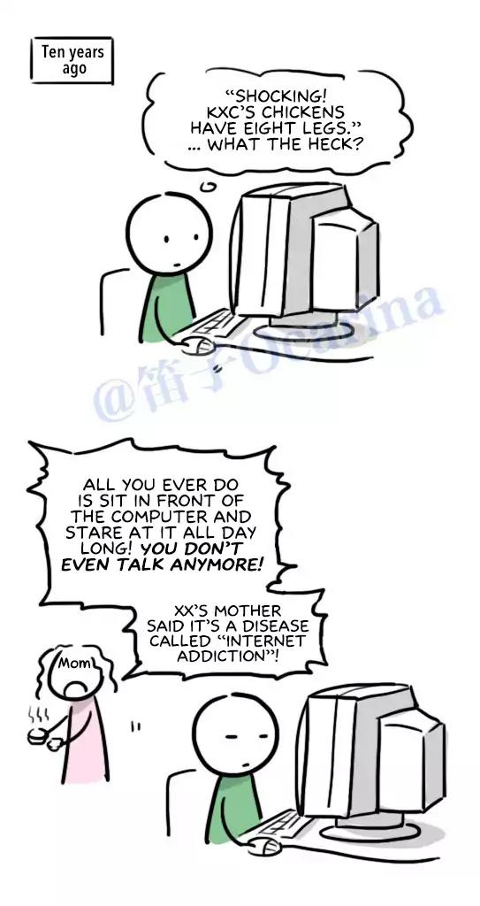 Lil' Green & Lil' Blue Chapter 68 page 1 - Chapter 68: Internet Addiction