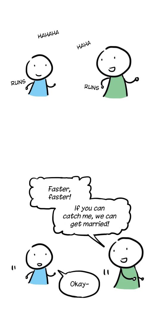 Lil' Green & Lil' Blue Chapter 8 page 3 - Chapter 8: If You Can Catch Me