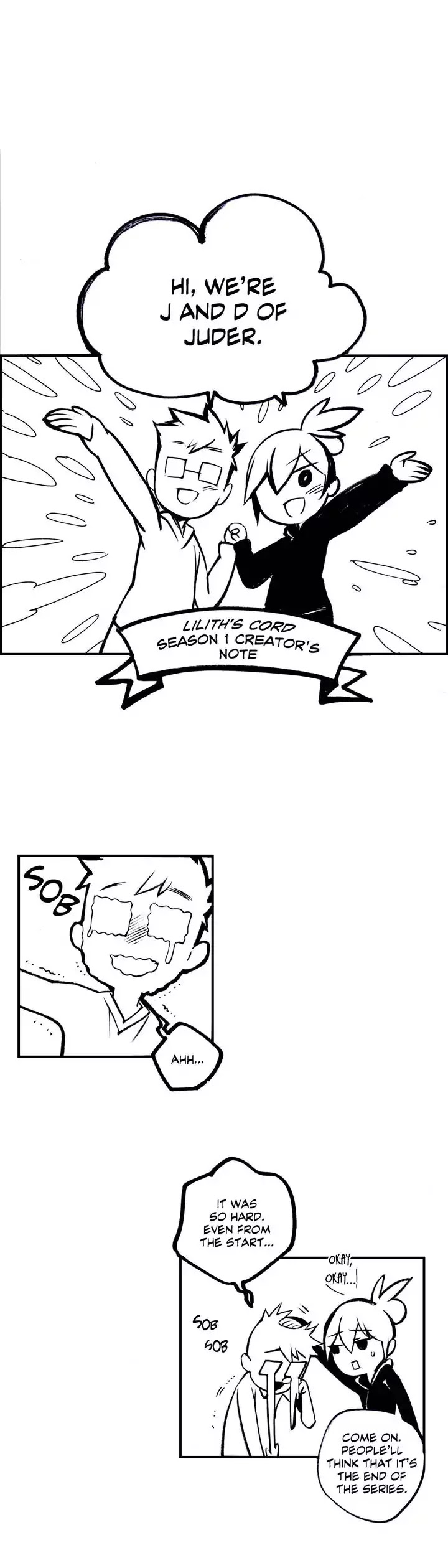 Lilith's Cord Chapter 60.5 page 1 - Chapter Epilogue: Creator's Note