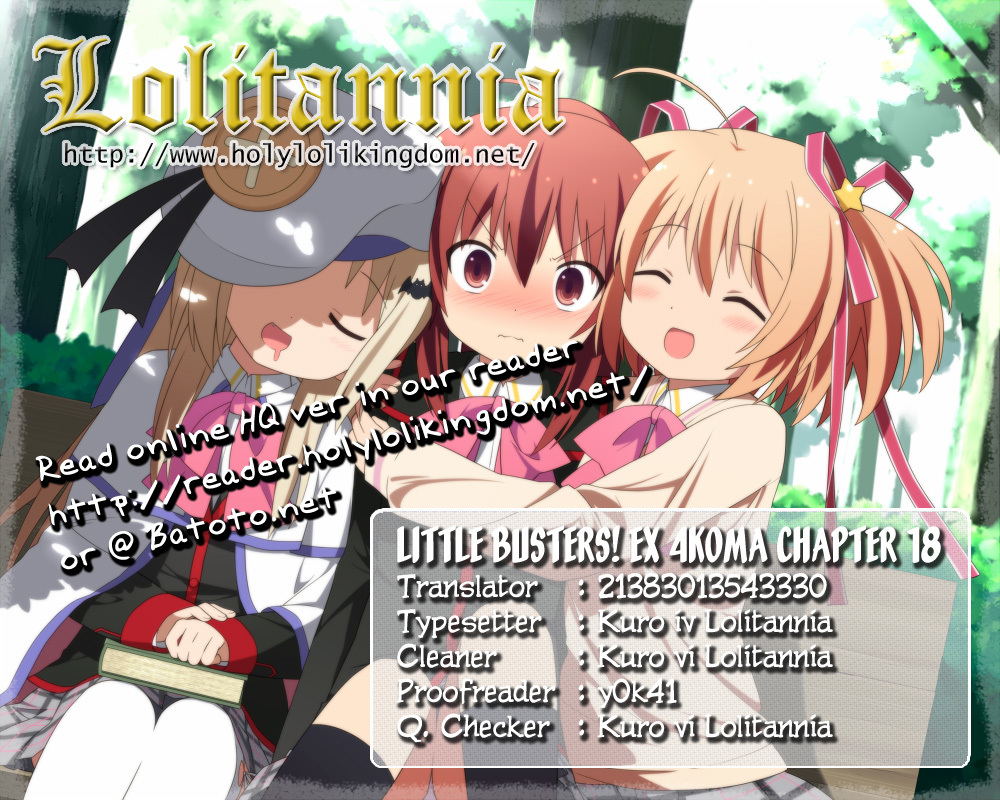 Little Busters! EX the 4-Koma Chapter 18 page 1 - Chapter 18: Stormy Premonition