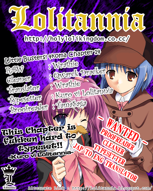 Little Busters! The 4-Koma Chapter 14 page 1 - Chapter 14: Cirque de Little Busters
