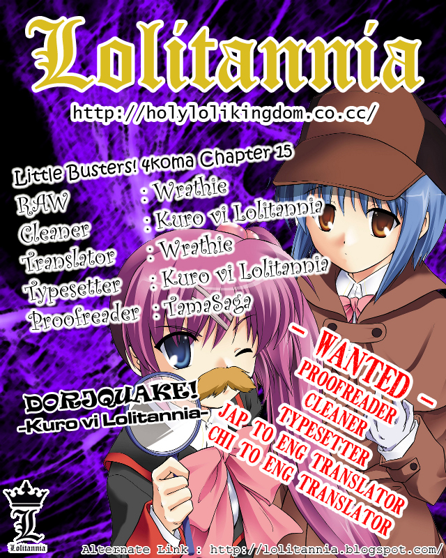 Little Busters! The 4-Koma Chapter 16 page 1 - Chapter 16: After the Quake