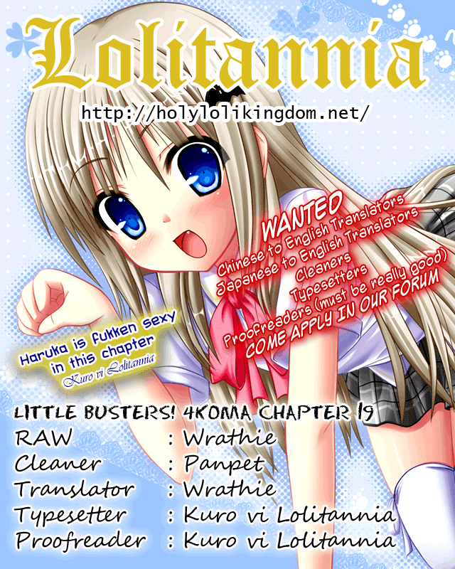 Little Busters! The 4-Koma Chapter 19 page 1 - Chapter 19: The Anticipated New Game Release Date