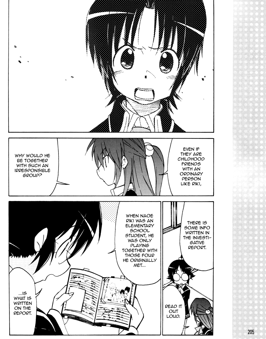 Little Busters! The 4-Koma Chapter 22 page 15 - Chapter 22: Natural Enemy!? Kanata's Entrance!